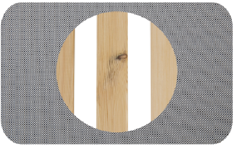 Imagen detalle canape - Láminas estrechas de madera maciza